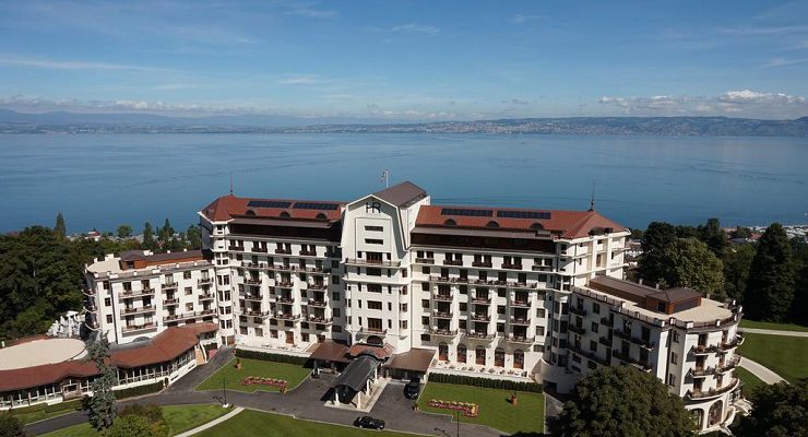 View over Lac Leman at Royal Resort Evian, France
