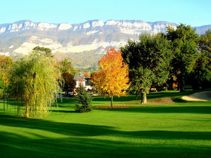 Into the hills at Aix Les Bains Golf Club, Rhone Alps, France