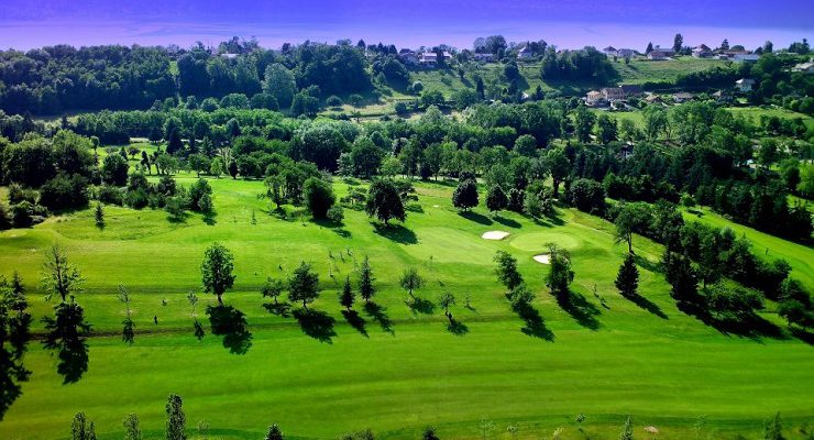 Bird's eye view of Aix Les Bains Golf Club, Rhone Alps, France