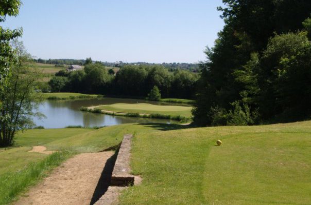 On the tee at Sable Solesmes Golf Club, near Angers, Loire, France