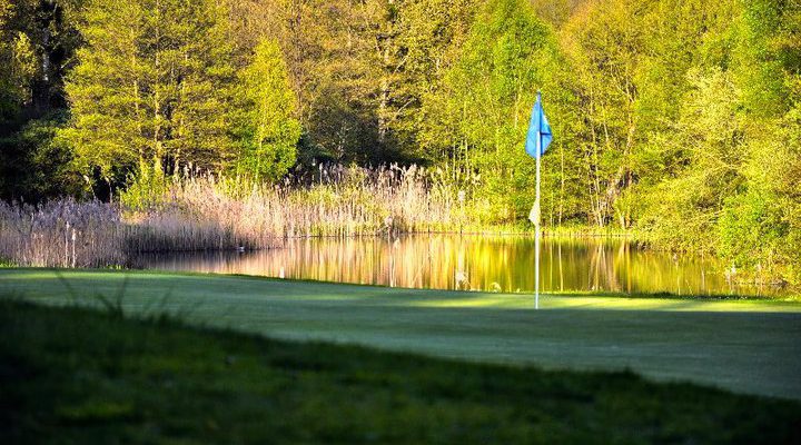 On the green at Bauge Pontigne Golf Club, near Angers, Loire, France