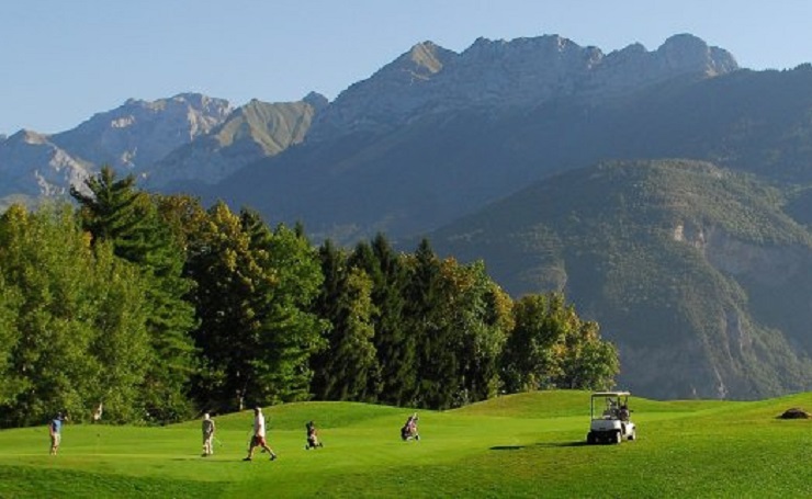 Golf with a view at Giez d'Annecy, Rhone Alps, France
