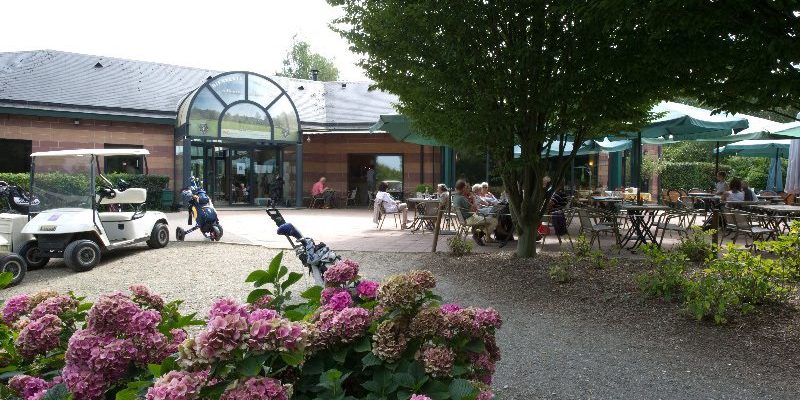 The clubhouse at Rouen La Verte Golf Club, Normandy, France