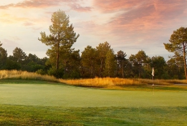 Sunrise over Gujan-Mestras Golf Club, close to Bordeaux in south-west France