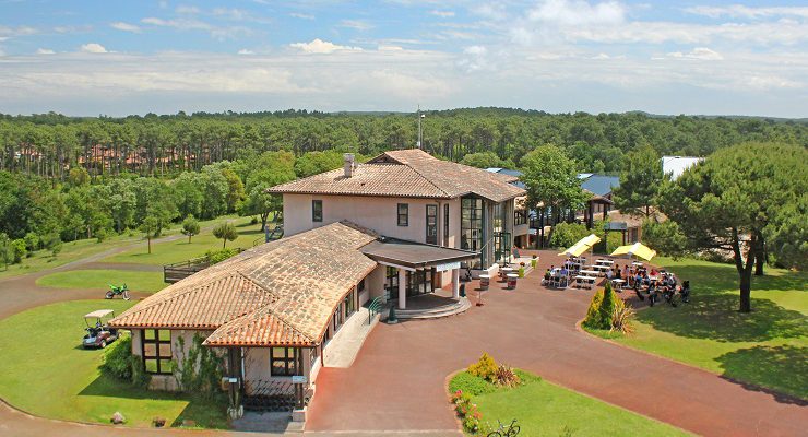 The clubhouse at Moliets Golf Club, Biarritz, France