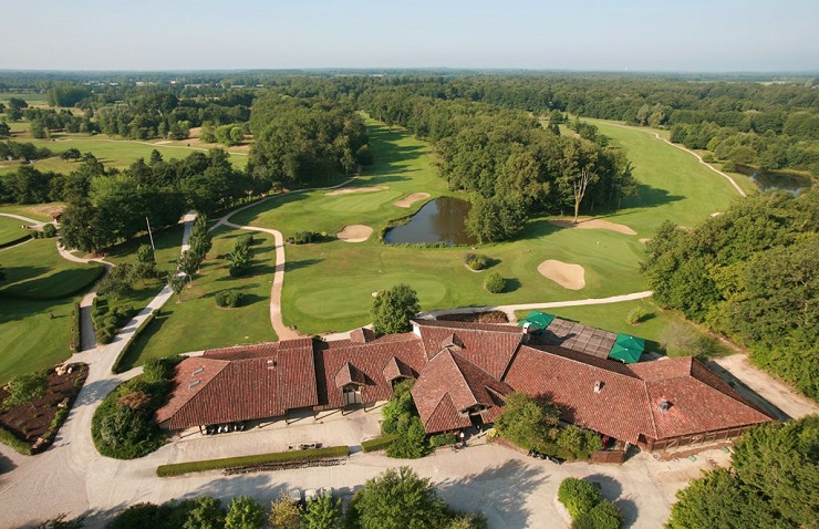 Aerial view of De La Bresse Golf Club, Bourg-en-Bresse, near Macon, France