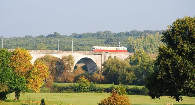 Viaduct over Sable Solesmes Golf Club, near Angers, Loire, France