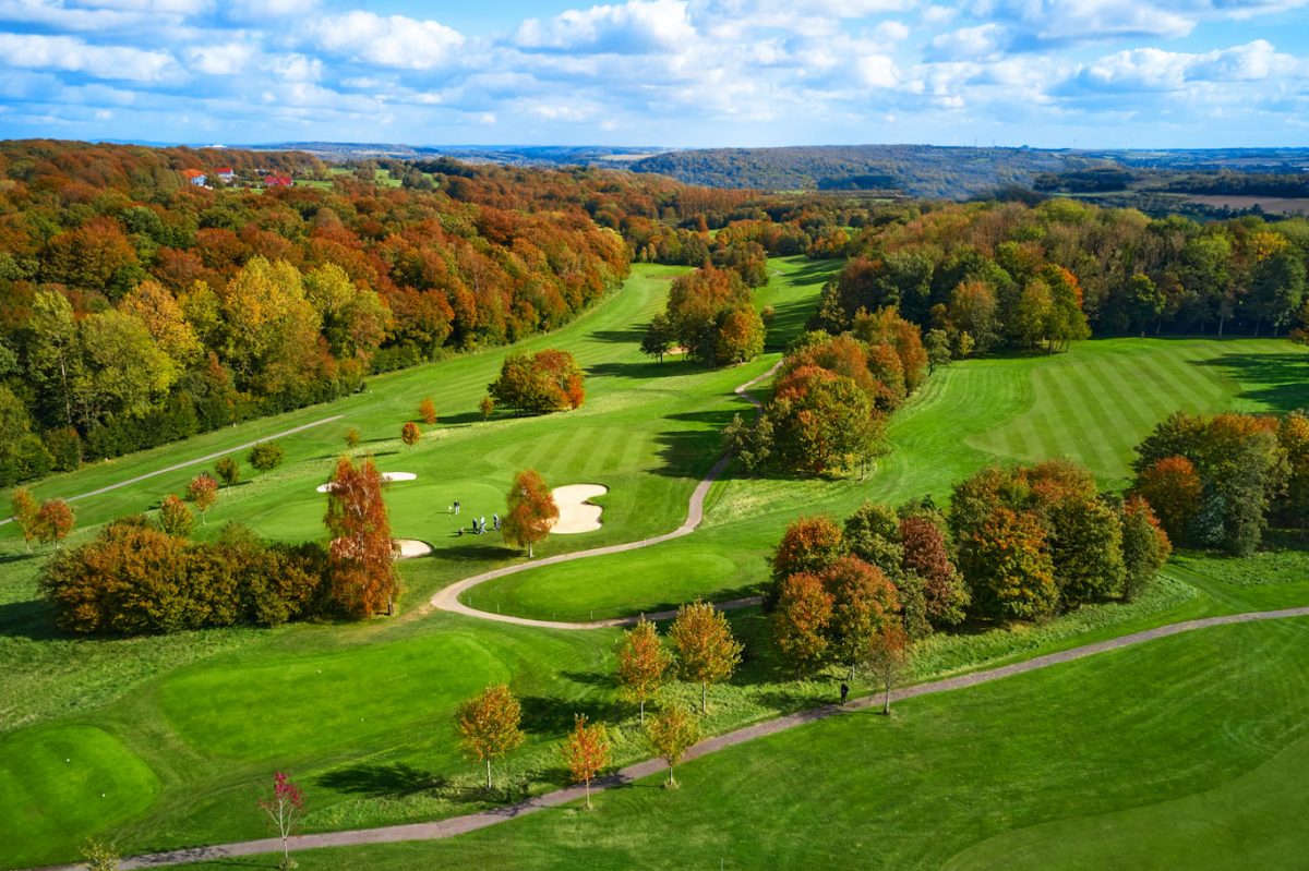 Aerial view of Saint Omer Golf Club, Northern France