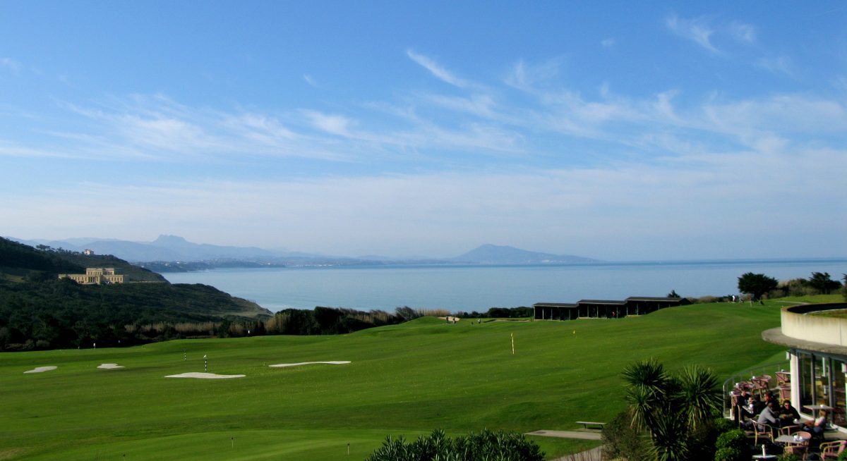 A panoramic view from Biarritz Le Phare Golf Club, south west France