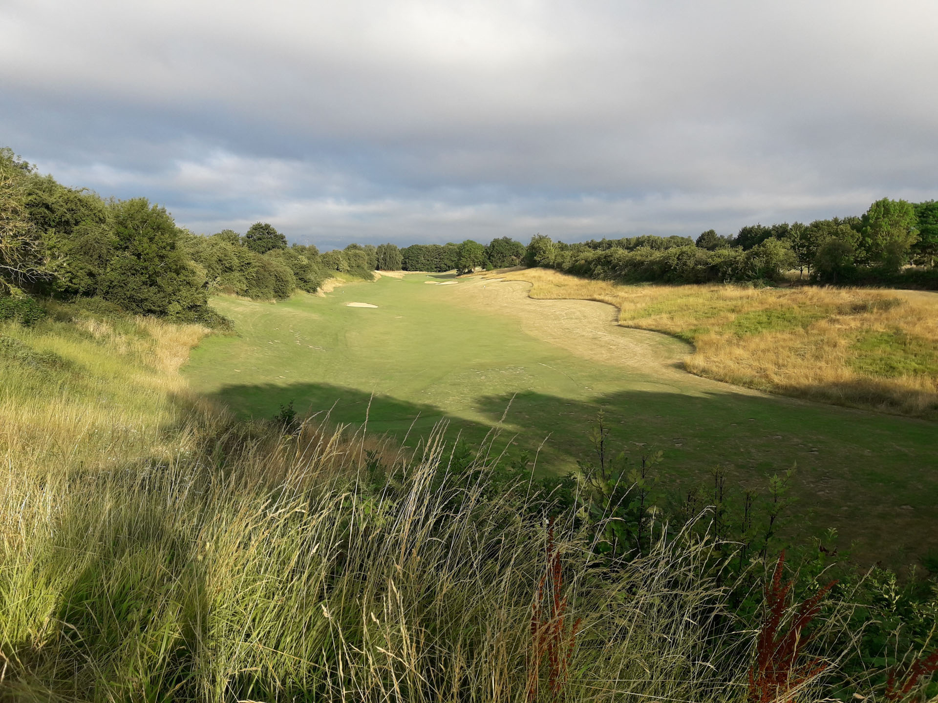 Head down the fairway at Caen golf club, in Normandy, France