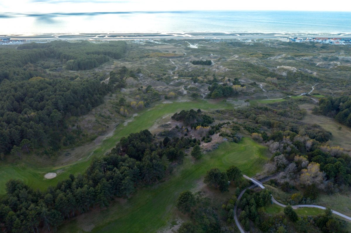Aerial view of Belle Dune golf club, Northern France