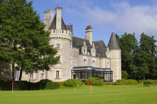 The beautiful golf Chateau des Sept Tours, Loire, France