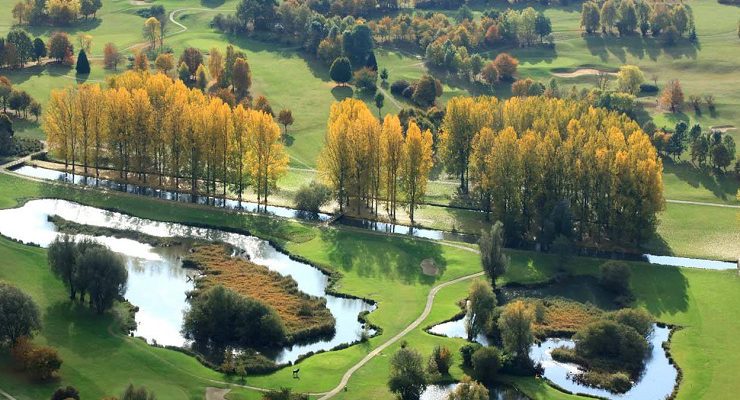 Aerial view of Arras Golf Club, Northern France