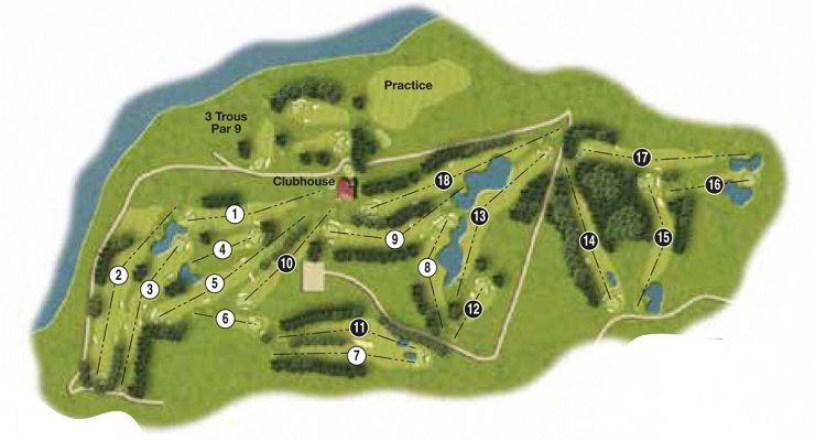 The layout at Baden Golf Club, Brittany, France