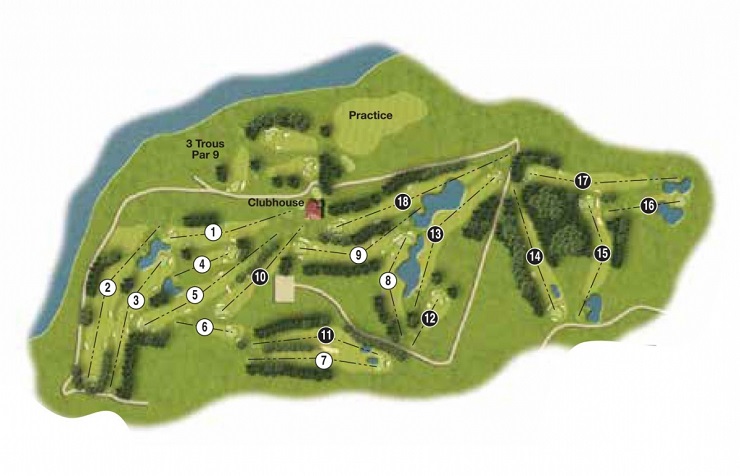 The layout at Baden Golf Club, Brittany, France