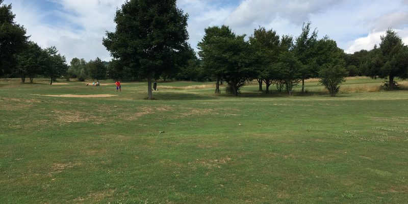 Down the fairway at Beaujolais Golf Club, north of Lyon, France