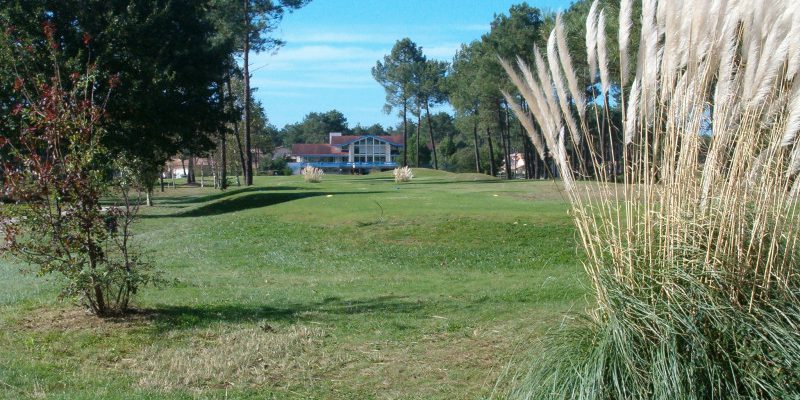 On the tee at Biscarrosse Golf Club, near Bordeaux, south west France