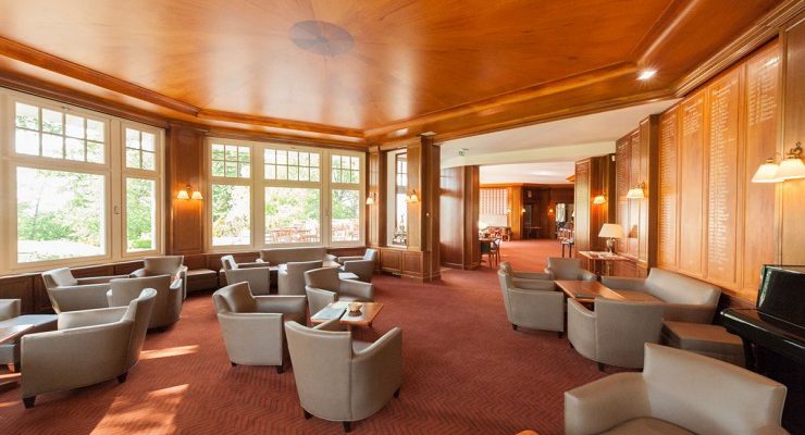 In the clubhouse at Saint Cloud Golf Club, Versailles, France