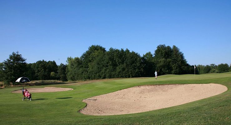 By the green at De La Bresse Golf Club, Bourg-en-Bresse, near Macon, France