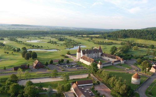 Aerial view of Golf de Chateau de Chailly, Burgundy, France