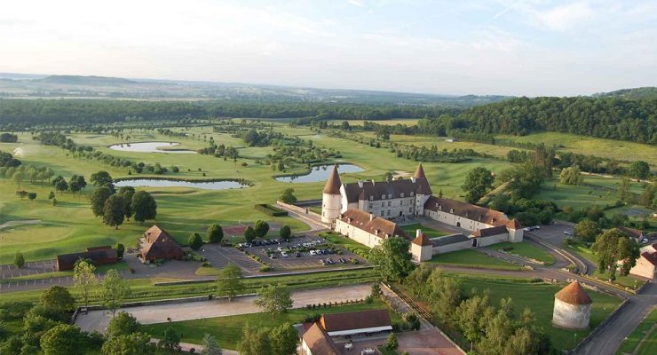 Aerial view of Golf de Chateau de Chailly, Burgundy, France
