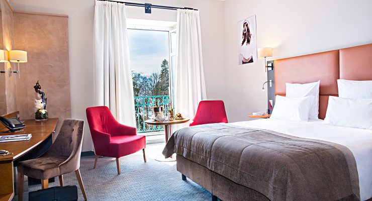 A double room at Imperial Palace Hotel, Annecy, France