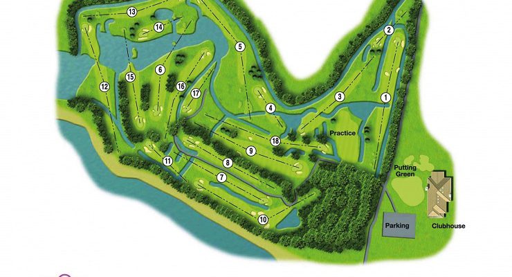 The layout at Rhuys-Kerver Golf Club, Brittany, France