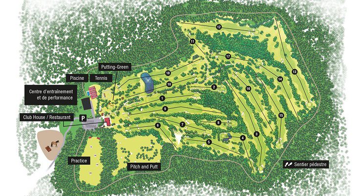 The layout at Country Club Norges Dijon Bourgogne Golf Club, France