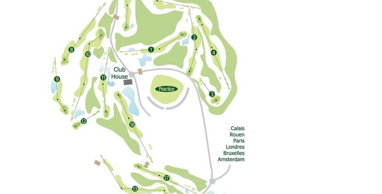 The layout at Vaugouard Golf Club, south of Paris, France