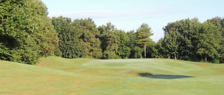 Mature trees at Bauge Pontigne Golf Club, near Angers, Loire, France