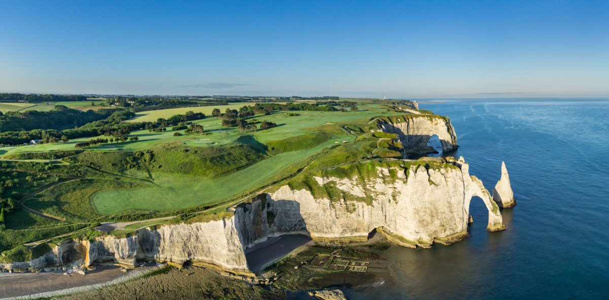 Etretat Golf Course, Normandy, France, from the sea