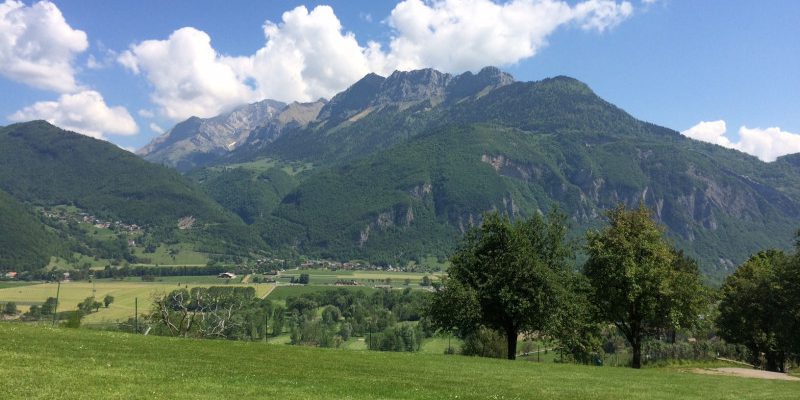 View over the fields at Giez d'Annecy, Rhone Alps, France