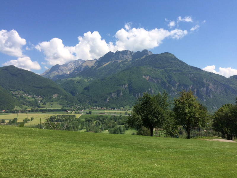 View over the fields at Giez d'Annecy, Rhone Alps, France