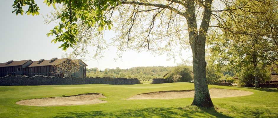 Trees line the holes at Chateau des Vigiers Golf Resort, Dordogne, France
