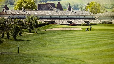 View from the back of Chateau des Vigiers Golf Resort, Dordogne, France
