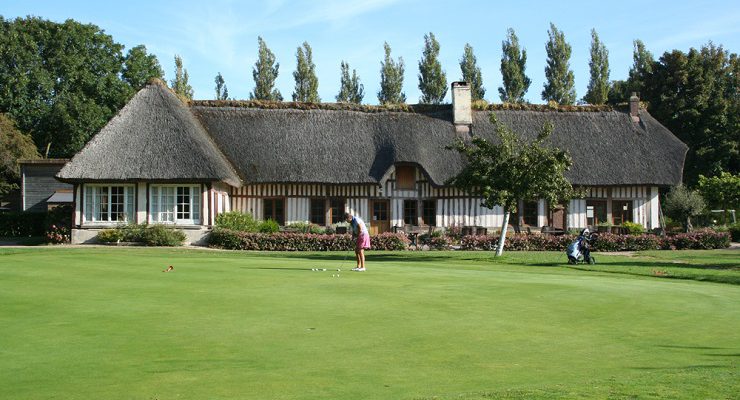 The beautiful Norman golf clubhouse at Le Havre, France