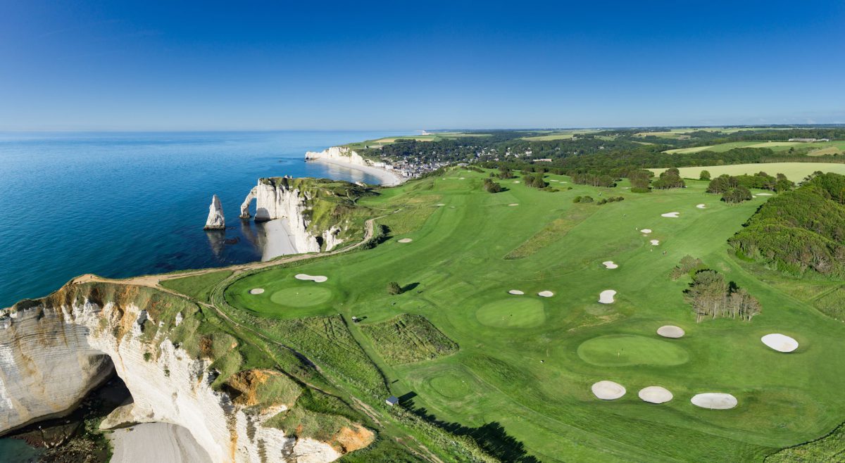Overview of Etretat Golf Club, Normandy, France