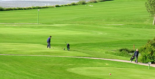 Last minute practice at L'Amiraute Golf Club, Deauville, France