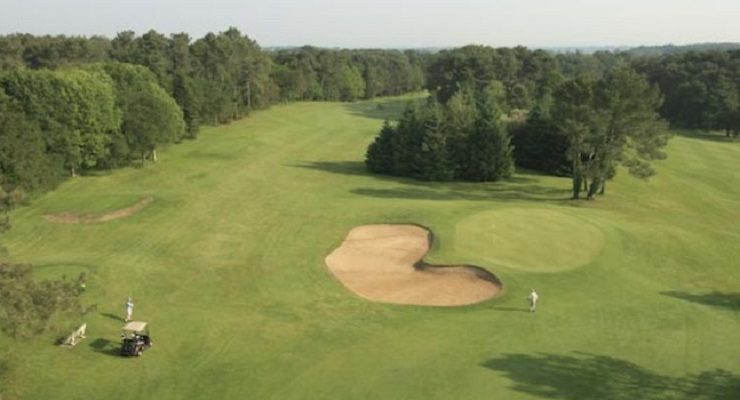 Aerial view at Saint Laurent Golf course, Brittany, France