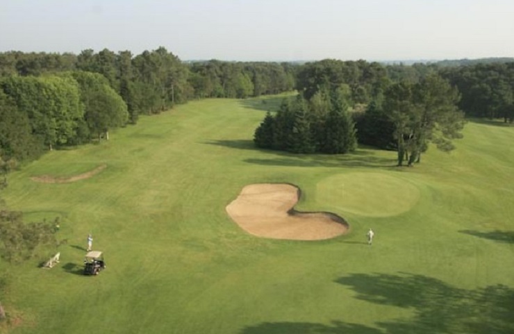 Aerial view at Saint Laurent Golf course, Brittany, France