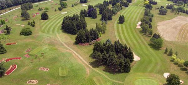 View over Chalon-sur-Saone Golf Club, near Beaune, Burgundy, France