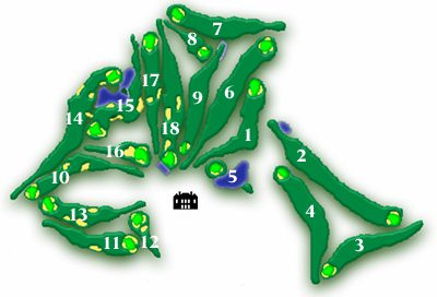 The layout of Orleans Donnery Golf Club, The Loire France