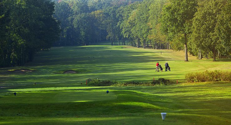 Heading down the fairway at La Grande Romanie Chalons en Champagne Golf Club, France