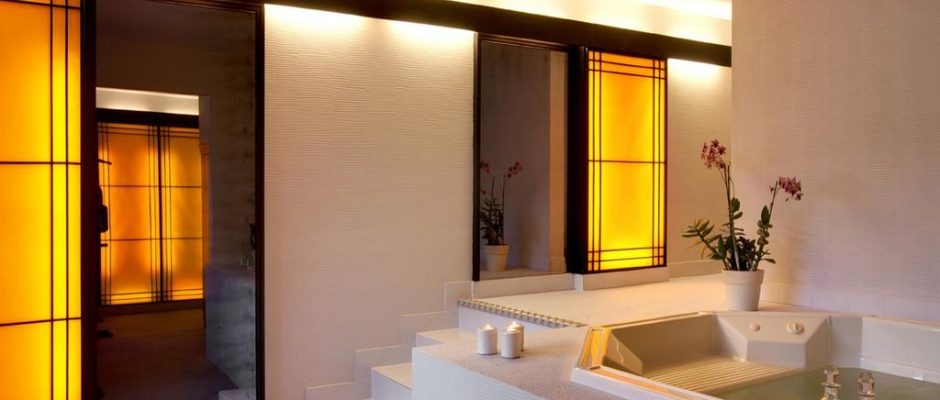 The spa at Grand Hotel de Solesmes, Loire, France