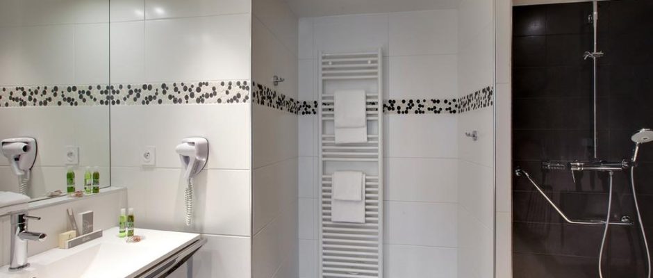 Your bathroom at Grand Hotel de Solesmes, Loire, France