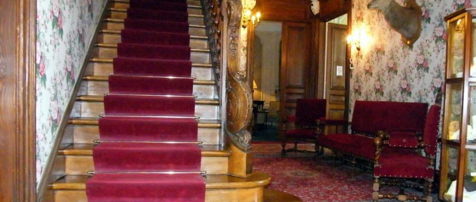 The stairwell at Grand Hotel des Templiers, Reims, Champagne, France
