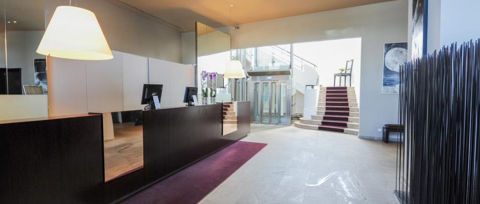 The lobby at Grand Hotel Strasbourg, France. Golf Planet Holidays