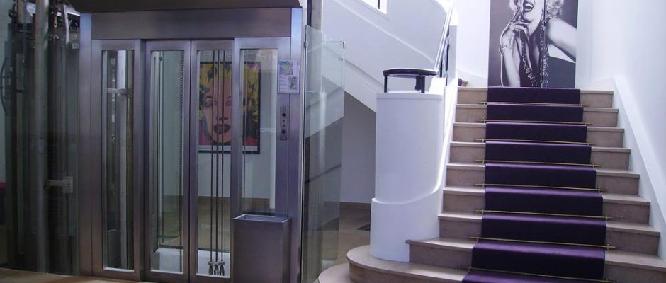 The lift area at Grand Hotel, Strasbourg, France