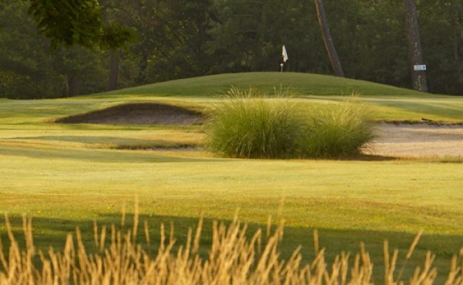 Concentration required at Gujan-Mestras Golf Club, close to Bordeaux in south-west France