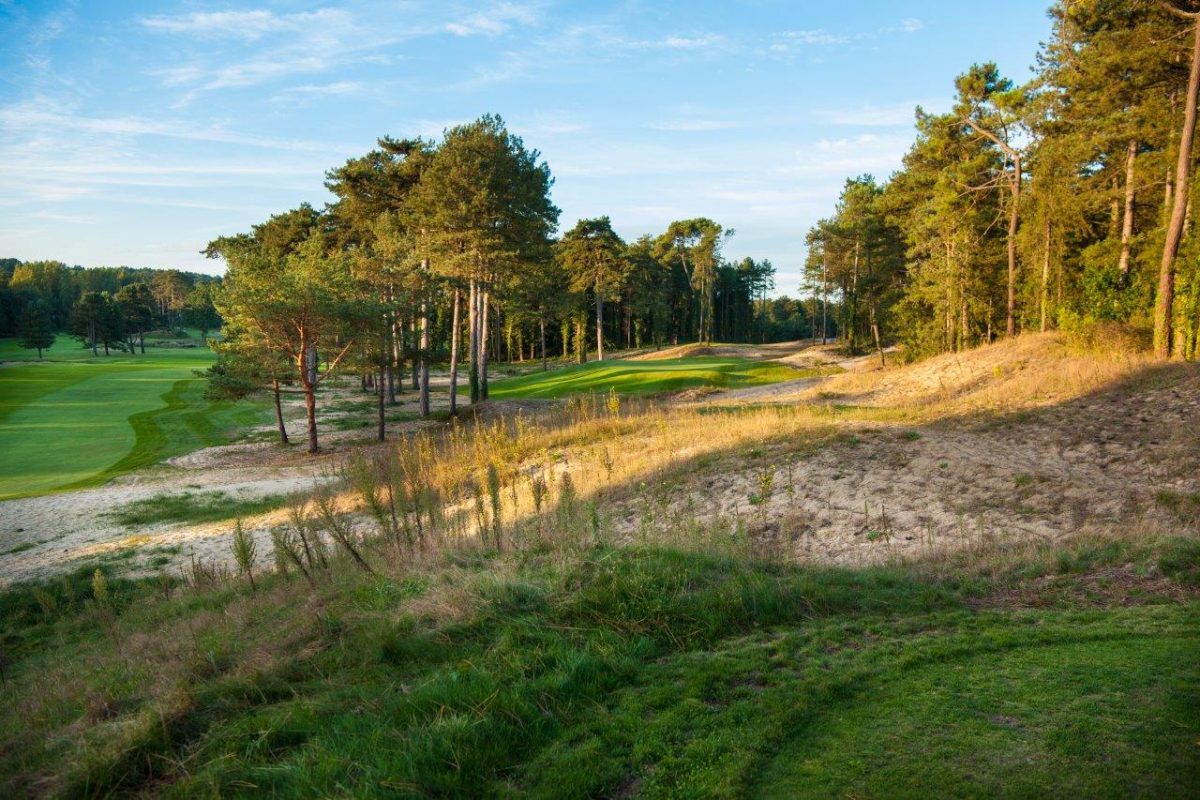 Tricky par three at Hardelot Les Pins golf course, France